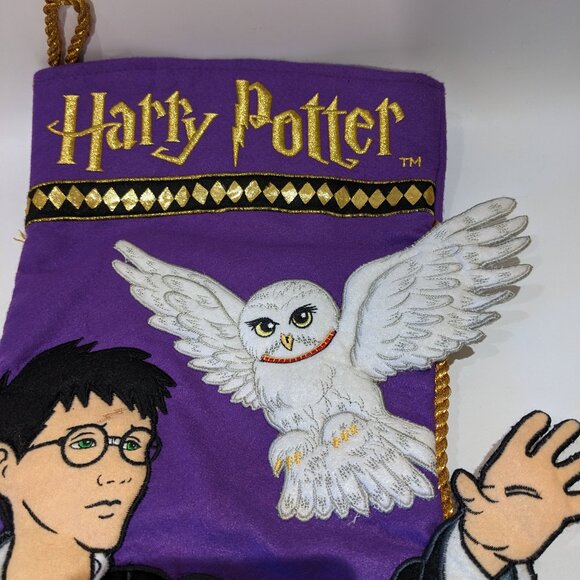 Vintage 2001 Enesco Harry Potter Large 19.5" Quilted Felt Christmas Stocking - Picture 2 of 7